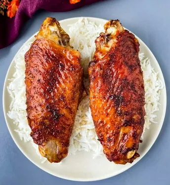 Grilled chicken served with rice